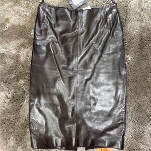 Yves Saint Laurent Leather Pencil Skirt BRAND NEW